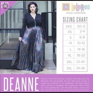 Deanne LuLaRoe Black and Gold Maxi 2XL